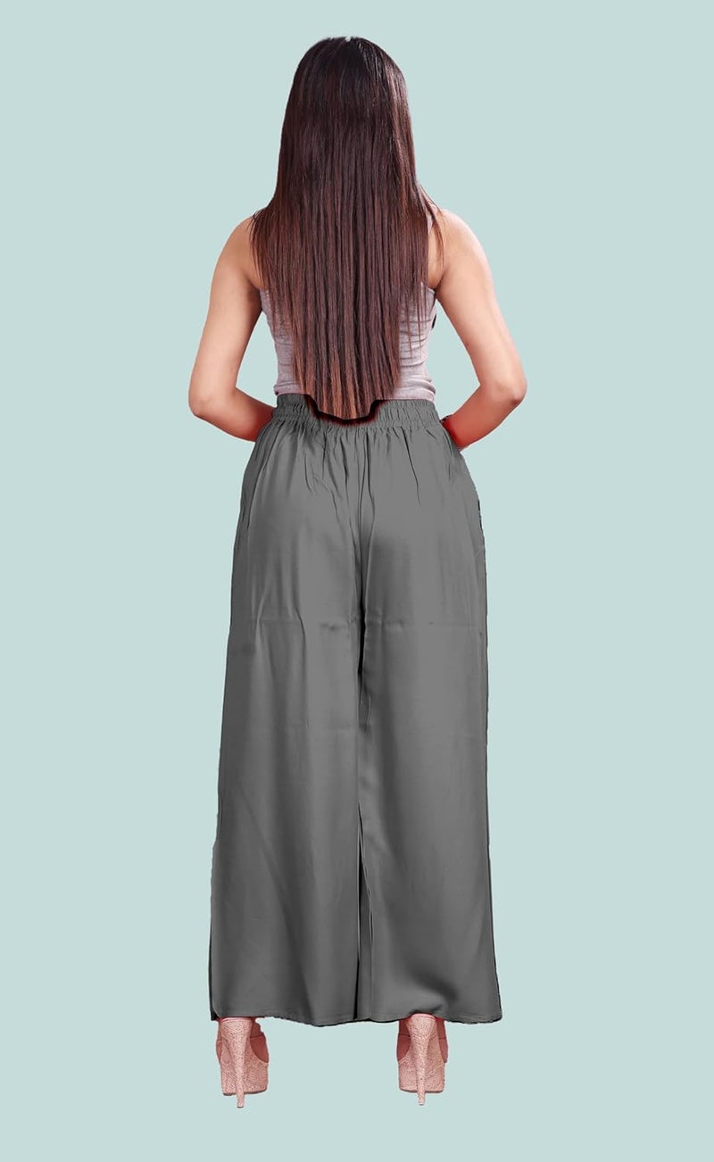 VIG TRENDS Women's Wide Leg Palazzo Pants, High Waist, Drawstring Closure, Casual Loose Fit Trousers - Image 4